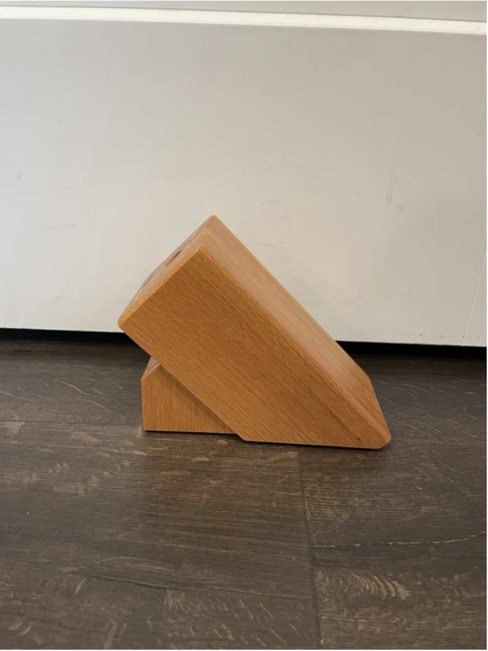 Cutco 10 Slot Knife Block Honey Oak Wood Made In USA Knives